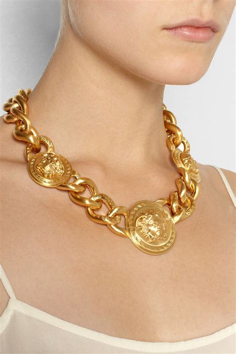 versace real gold chain|versace necklace real gold.